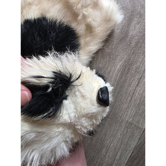 Vintage Panda Bear Plush Hand Puppet Red Velvet Lined - Picture 4 of 8